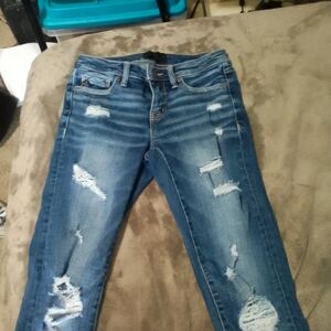 Buckle Women's Distressed Blue Skinny Jeans